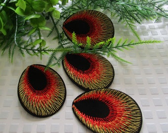 accessory customization iron patch peacock eye thermocollant iron patch