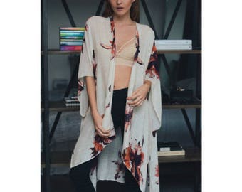 Kimono, Beach Kimono, Beach Cover Up, Swimsuit Cover Up, Summer Cardigan, Hippie, Gift for her, Beach Kimono, Boho Kimono