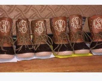 Monogrammed Duck Boots - Duck Boots - Monogram Duck Boots - Duck Boots Monogrammed - Rubberp Boots - Gifts for Her - Monogram Boots - Shoes