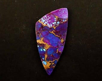 Kingman Turquoise Mohave Purple Hand Cut Freeform Designer Cabochon