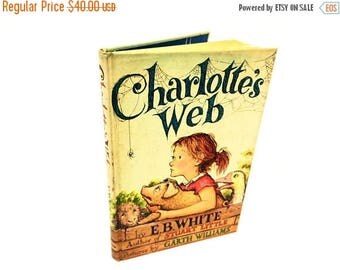 ON SALE Charlotte's Web by E.B. White First Edition 1952 Pictures by Garth Williams