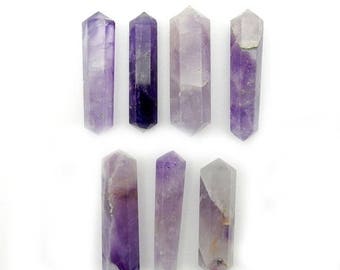 15% off Christmas in July Petite Amethyst Double Terminated Pencil Point - Reiki - Crystal Wand - Therapy Wand - Energy -Wire Wrapping (RK3