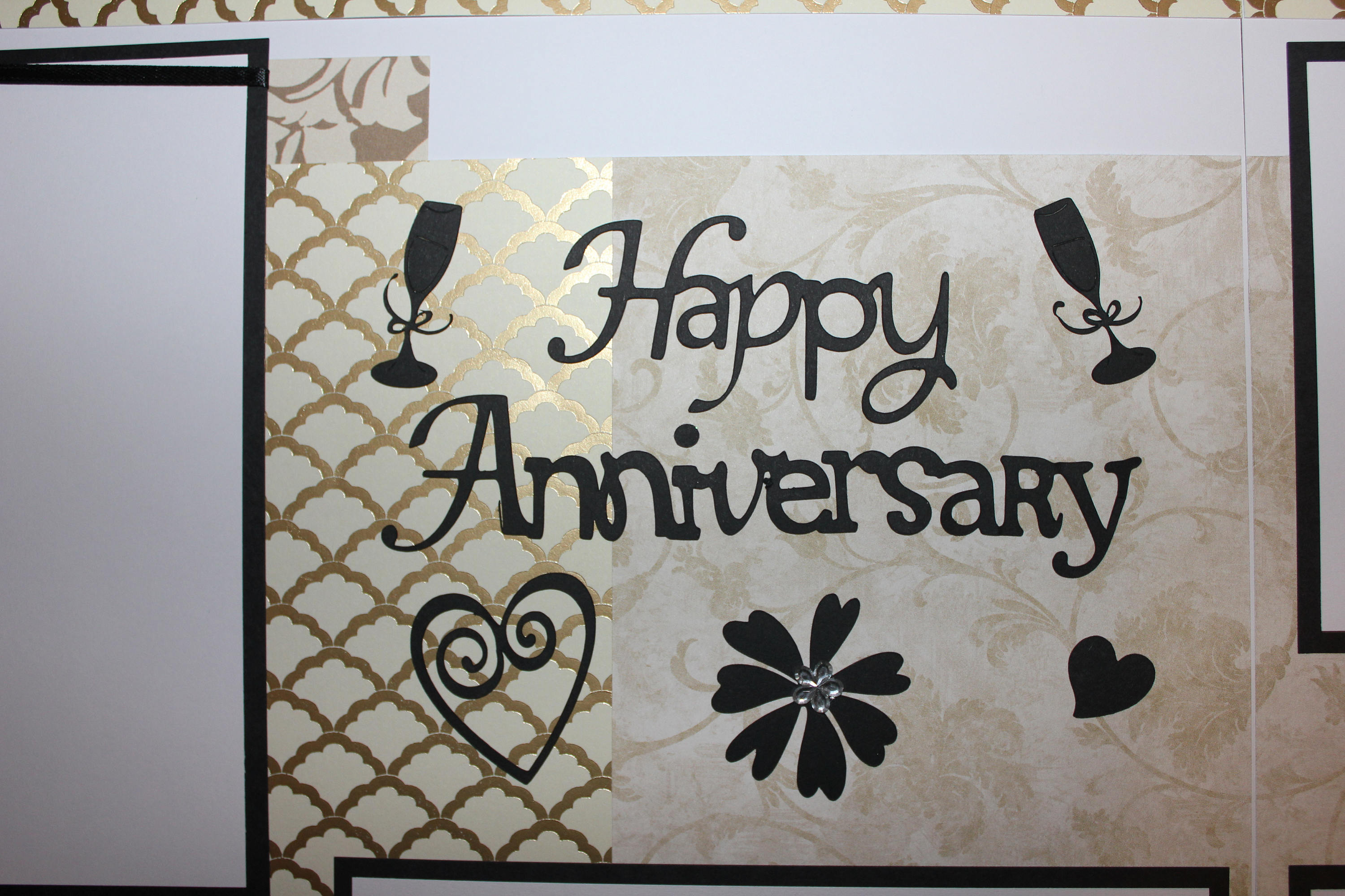 12 x 12 premade scrapbook layout pages titled "Happy Anniversary