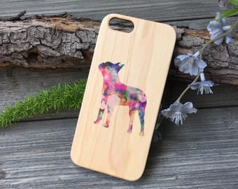 Boston Terrier iPhone Case, Your choice of Soft Plastic (TPU) or Wood
