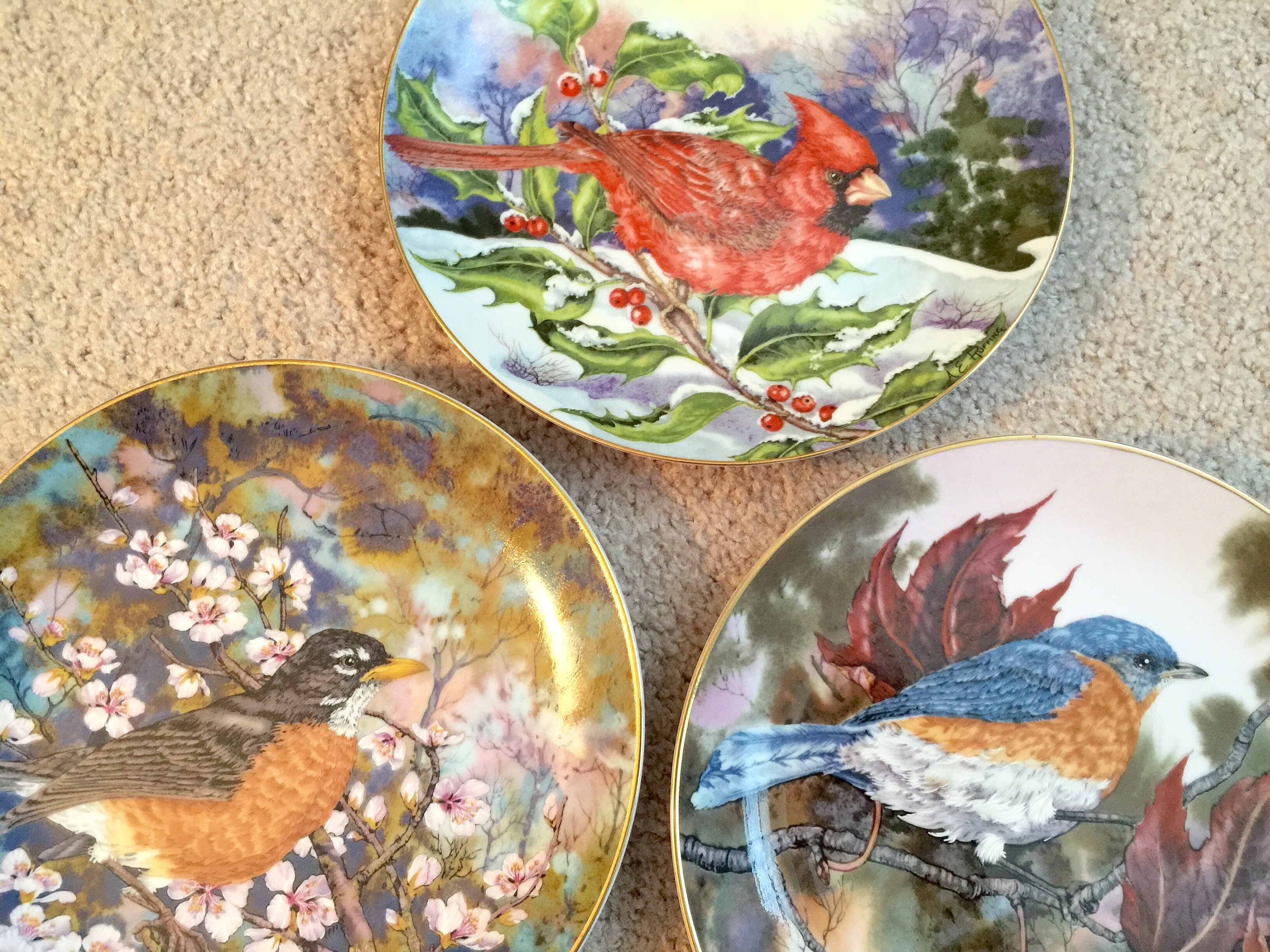 Vintage Bird Plates Songbirds of the South Collector Plates