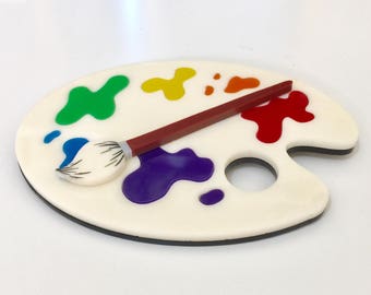 Fondant cupcake toppers Artist Painting Palette and Brush