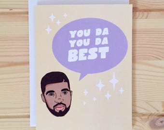 Drake Thank You Card - Drake You Da Best card, Champagne Papi Card, OVO hip hop card