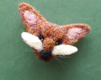 Cute Fox Brooch | Fox Face Brooch Girlfriend Christmas Gifts | Little Fox Nature Brooch | Fox Jewelry Gift Woman | Fox Stocking Stuffer