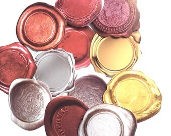Wax seal sticker flakes