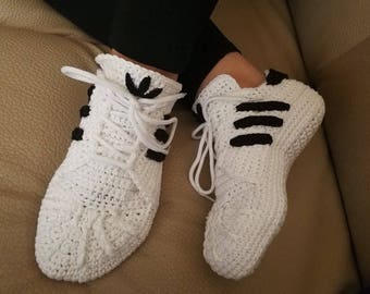 CROCHET PATTERN ADIDAS Superstar-Adult woman-man-Us sizes:5-13-unisex sneakers-Pdf pattern