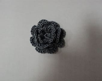 10 grey flowers to CROCHET for EMBELISSEMENT ref: z37