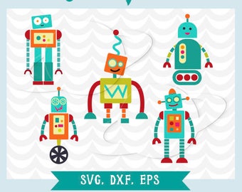 Robot svg, robot dxf, robot eps, robot stencil, robot vector, kid robot svg, clip art robot
