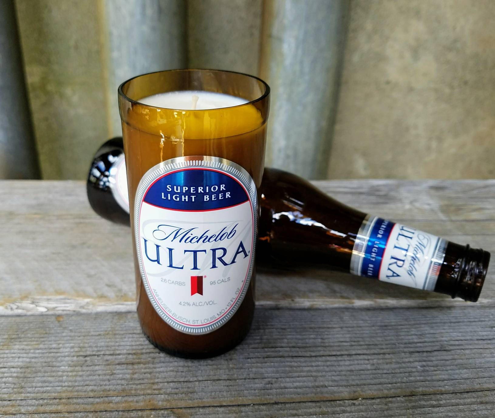 Upcycled Scented Candle Michelob Ultra Beer Bottle Gifts For