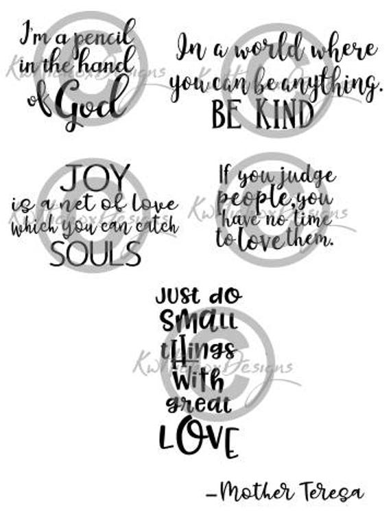 Download Mother Teresa Quotes Svg Bundle Dxf Eps Cutting File