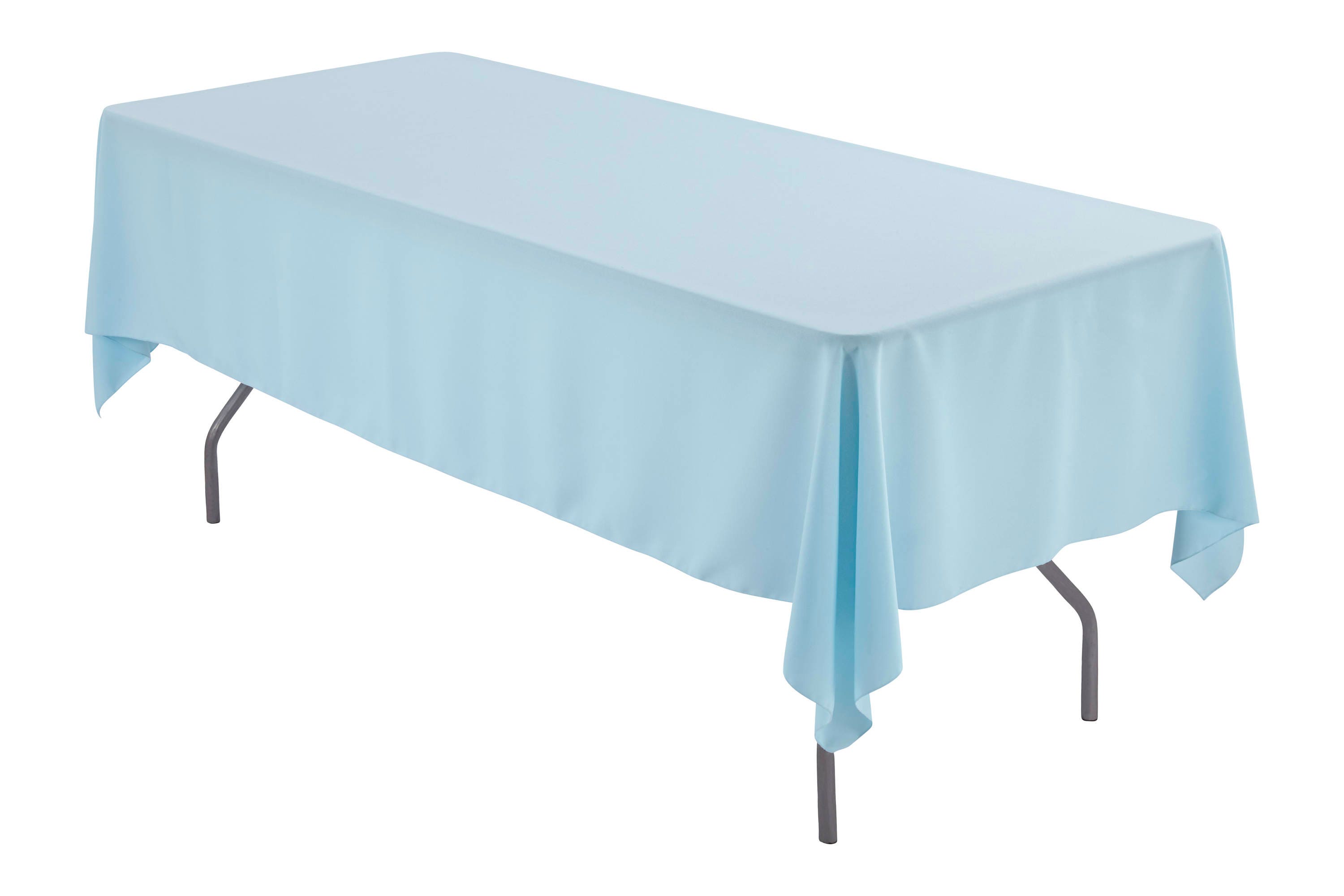 60 x 102 inch Baby Blue Rectangular Tablecloth Polyester