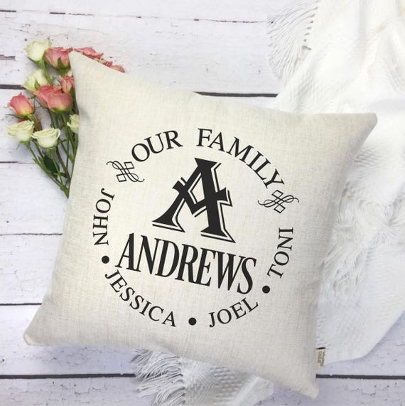 Personalized Pillow Cover Family Pillow Gifts for Mom