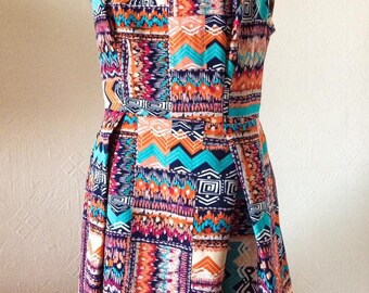 Cute Retro Cocktail Dress, Not Vintage, Lovely Pattern and Fabric