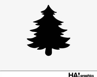 Pine tree silhouette | Etsy
