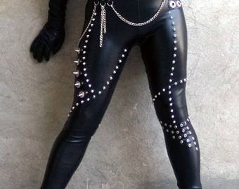Leggings En Maille Homme Vintage Extreme Dungeon - Noir Nylon - Neuf Avec étiquettes