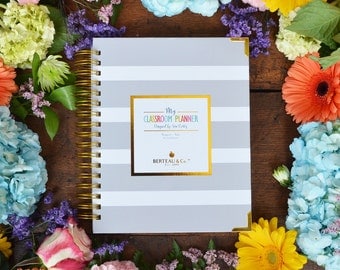 My Classroom Planner - Gray Stripe Cover