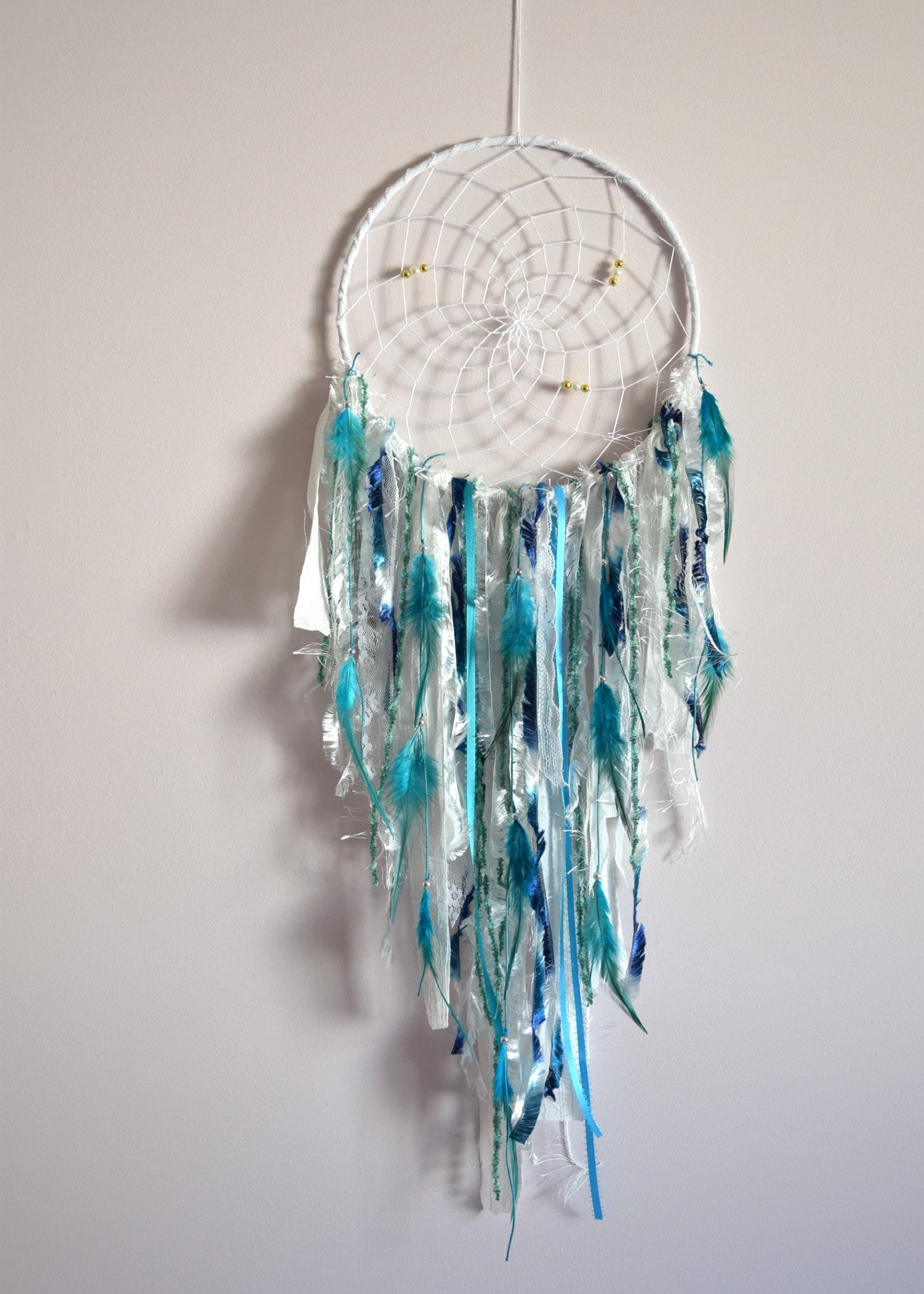 Teal Nursery Dream Catcher Large Lace Dream Catcher Nursery