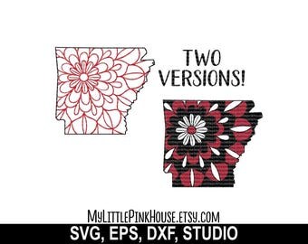 Razorbacks svg, Arkansas svg, mandala svg, girly svg, silhouette files, svg designs, svg files, cricut downloads, arkansas state, floral svg