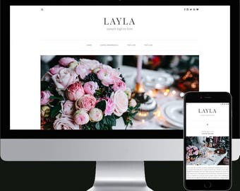 Premade Blogger Template - Responsive Blogger Template - Modern Blogger Template - Minimalist Template - Photography Template - Layla Theme
