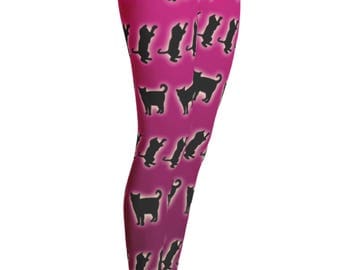 Cat Leggings - Cat costume - Cats - Cat Clothing - Yoga pants - Halloween Costume - Christmas Gift - Black Cat
