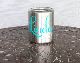 Vinyl Name Decal-Yeti Decal-Linda Decal-Personalized Yeti-RTIC Name Decals-Custom Name Decals-Custom RTIC-Vinyl Decal-Personalized Decals