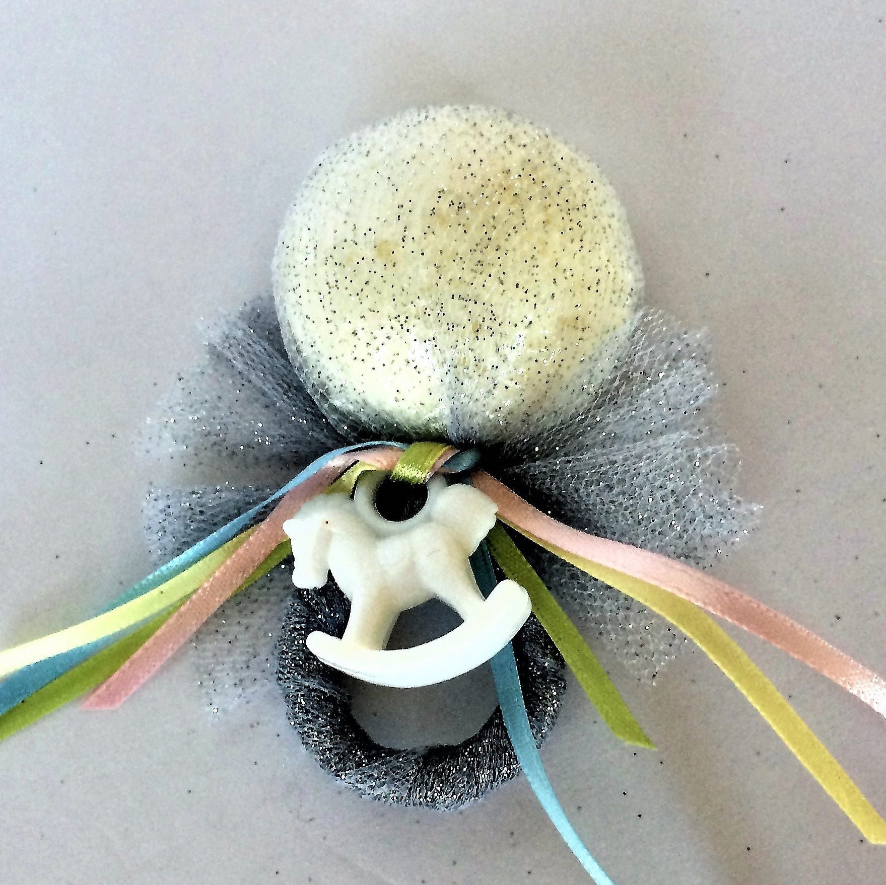 Baby Shower Favor Baby Rattle Favor Bath Bomb Favor Silver