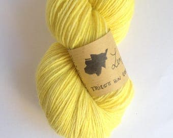 Lemon - Skein of baby alpaca hand dyed