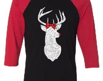 red christmas shirt women's