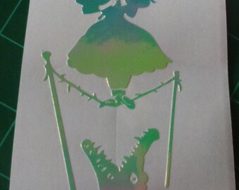 The Haunted Mansion TIGHTROPE LADY- Vinyl Decal - 5" HOLOGRAPHIC Decal