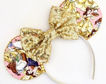 The Tale As Old As Time - Disney Beauty and The Beast Inspired Mouse Ears Headband