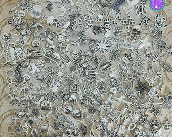 Clean mixed bulk silver charms, fast shipping from USA, 10 charms to 50 charms, you can even pick your charms plz read description BCS