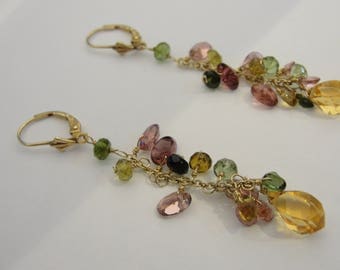 double sided earrings with natural stones double sided earrings with natural stones