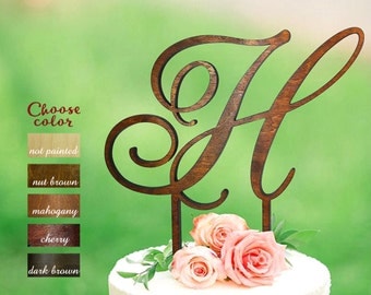 H Cake Topper Letter Wedding Initial H Cake Topper Letter Wedding Initial