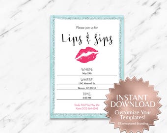 Lip And Sip Invitation 3