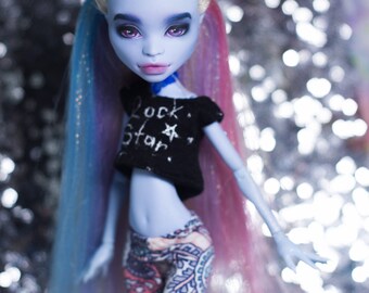 Monster High OOAK custom doll repaint Abbey Bominable Doll Faceup