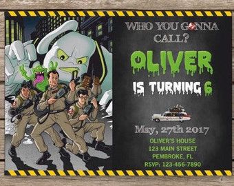 Ghostbusters Invitation, Ghostbusters Birthday Invitation, Ghostbusters Birthday, GhostBusters Birthday Party, Ghostbusters Invites