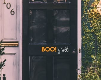 Boo! y'all Decal | Halloween Decal | Halloween Door Decal | Front Door Decal | Boo! y'all Halloween Door Decal | Wall Decal | Boo! y'all