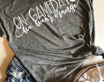 On game day we wear orange SVG, PDF, PNG, Dxf Design. Instant download