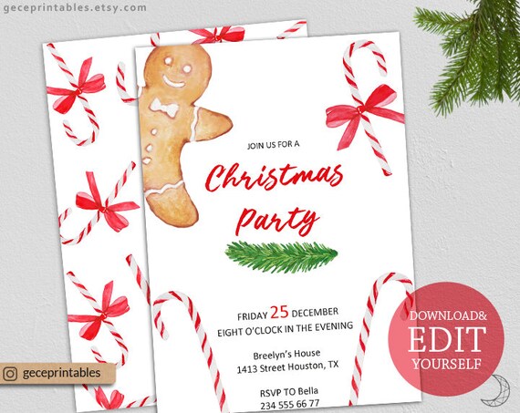 Free Template For Christmas Invitations 9
