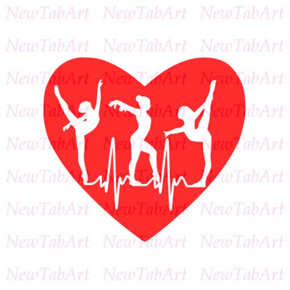 Download Gymnastics SVG Heartbeat svg Sports svg Svg files for cricut