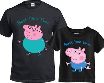 Peppa Pig, Peppa Pig Shirts, George Pig, Daddy Pig, Dad and Son Matching Shirts, Daddy and George Pig Shirts, Peppa Pig Birthday Shirt