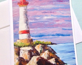 Lighthouse Painting | Etsy