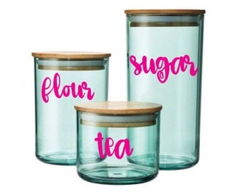 SVG Cut File Jar Canister Coffee Sugar Flour Treats