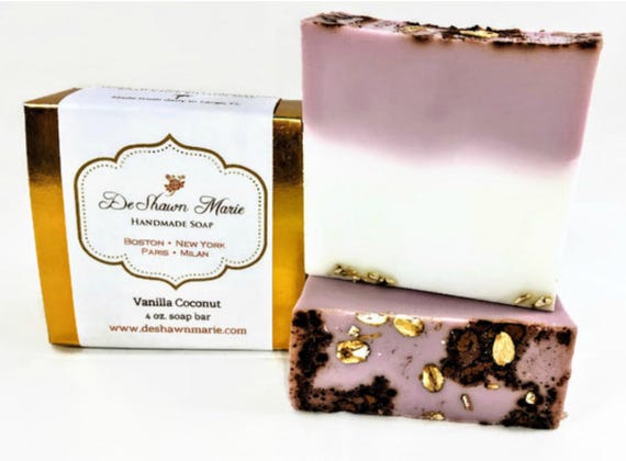 SOAP- Vanilla Coconut Soap - Vegan Soap - Tropical Soap- Soap Gift - Soap Favors - Wedding Favors - Mother's Day Gift - Christmas Gift