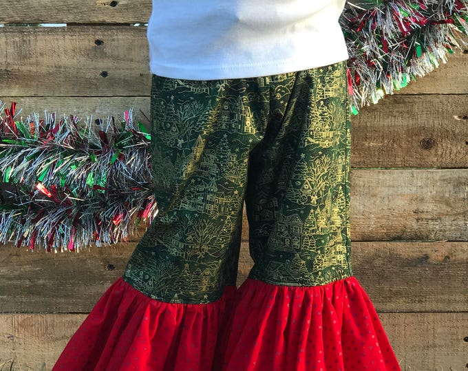 Ruffle Pants - Toddler Girl Clothes - Toddler Ruffle Pants - Toddler Girl Pants - Baby Girl Pants - Christmas Clothes -6 mo to 8 yrs