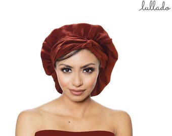 Silk Satin Bonnet by LULLADO | Satin Sleep Bonnet Cap, Adjustable Bonnet, Chemo Hat, Lull Cap | Various Colors | Ships Free!